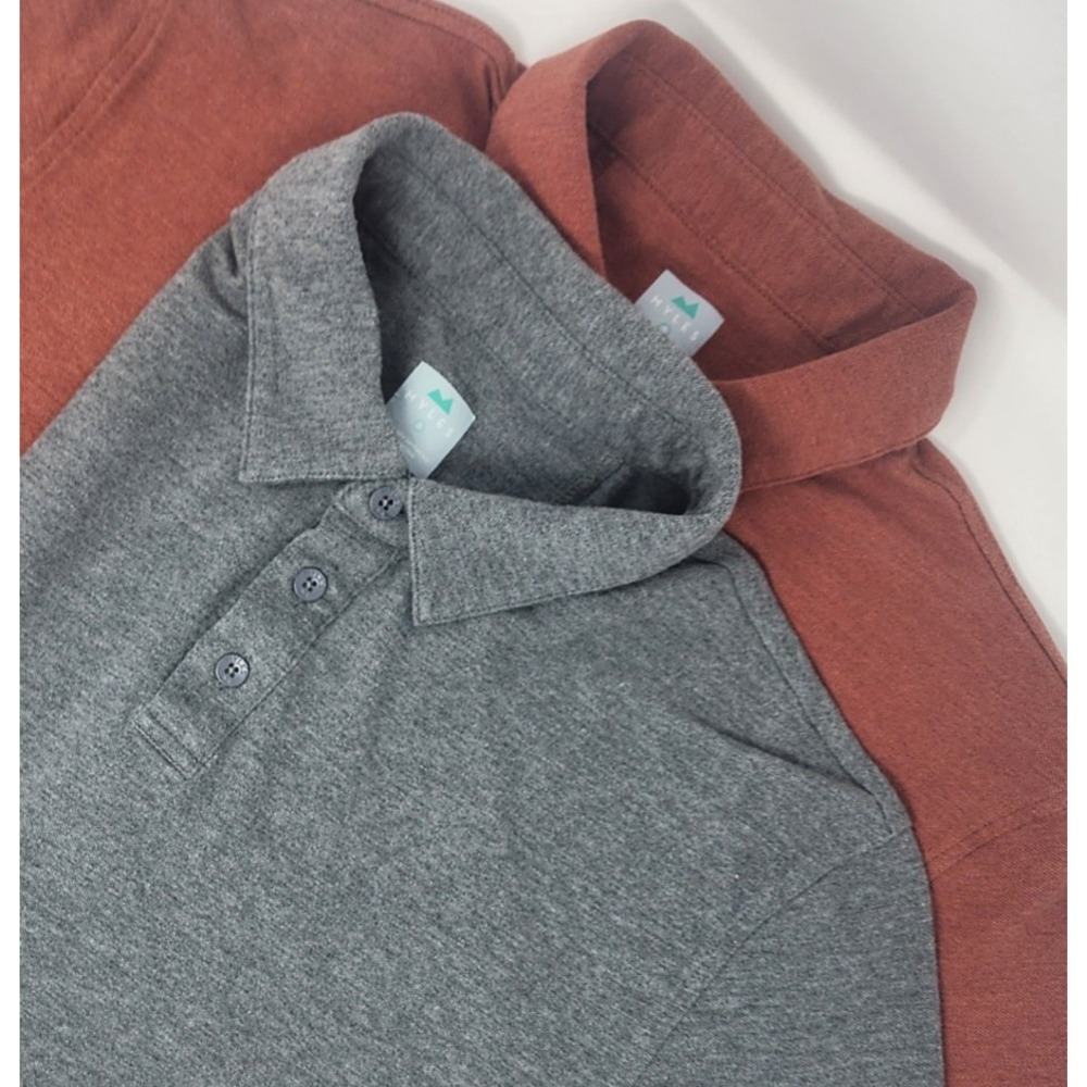 Myles Tour Polo Shirts Short Sleeve Men's Small Gray and Heathered Rust Lot Of 2